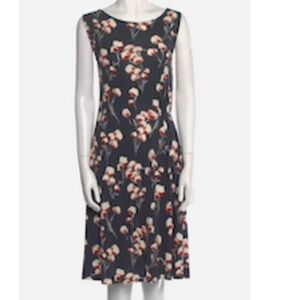 Tory Burch Liana Floral Dress Navy Red